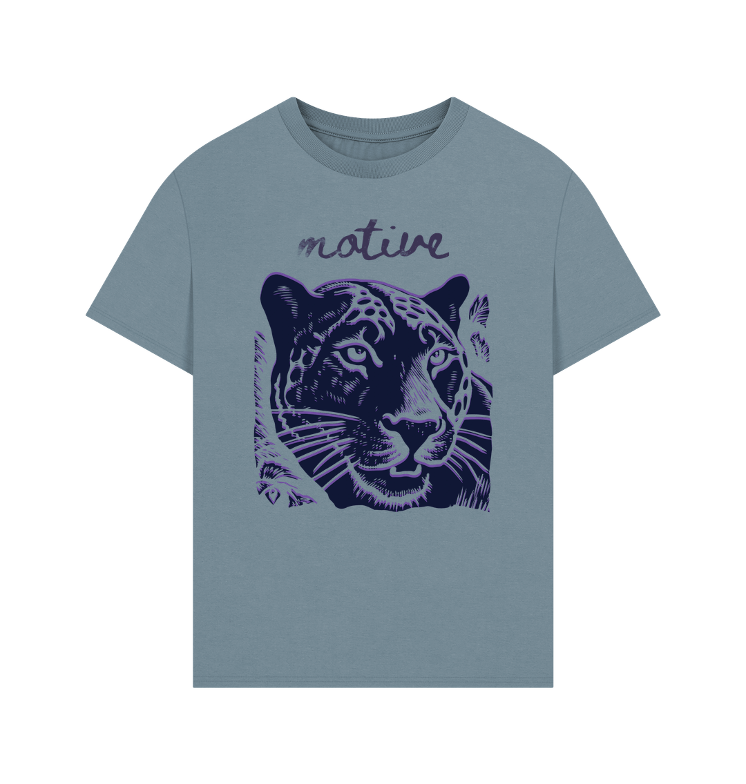 Stone Blue Printed T-shirt